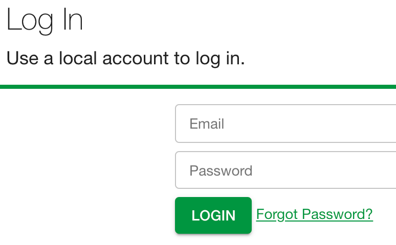 Forgot password link