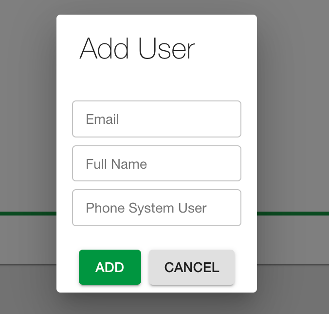 User creation form