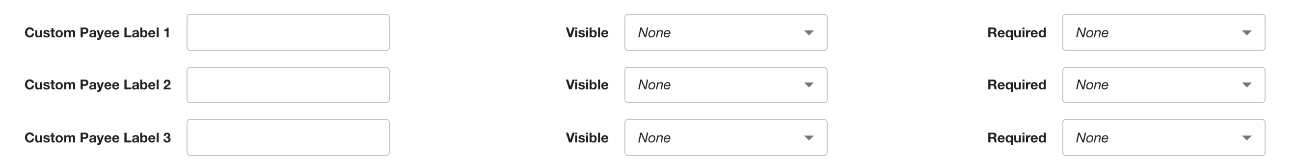 Add custom payee field